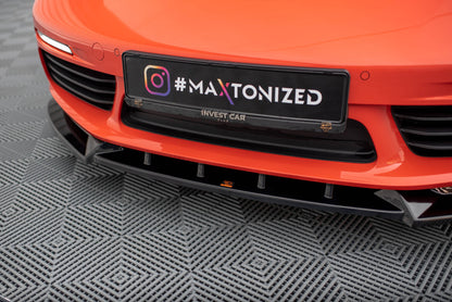 Frontlippe V.1 passend für Porsche 718 Cayman 982c schwarz Hochglanz