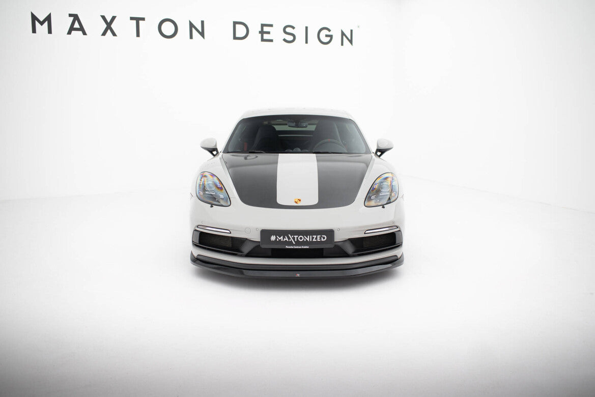 Frontlippe V.1 passend für Porsche 718 Cayman GTS 982c schwarz Hochglanz