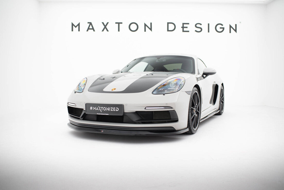 Frontlippe V.1 passend für Porsche 718 Cayman GTS 982c schwarz Hochglanz