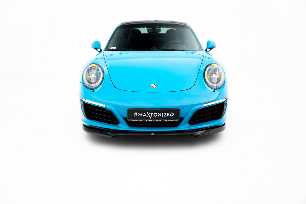Frontlippe V.1 passend für Porsche 911 Carrera 991 Facelift schwarz Hochglanz