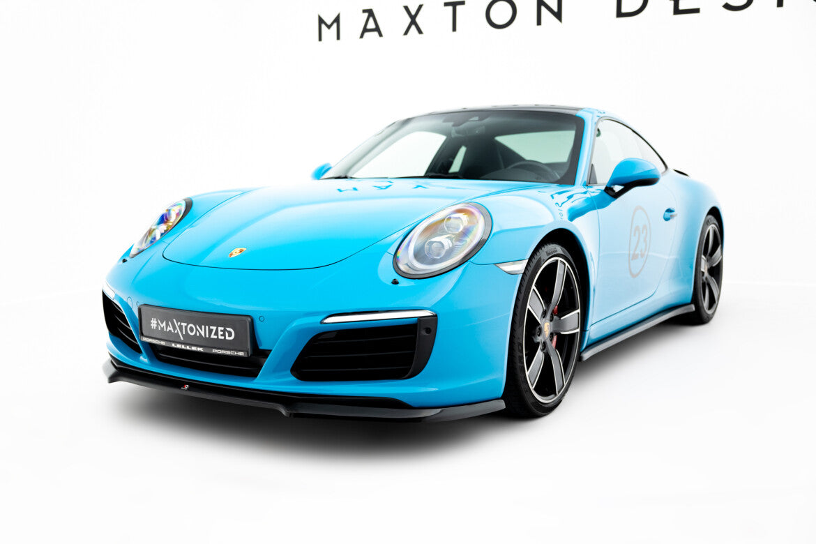 Frontlippe V.1 passend für Porsche 911 Carrera 991 FL schwarz Hochglanz