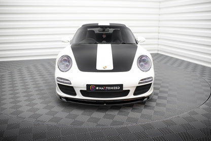 Frontlippe V.1 passend für Porsche 911 Carrera 997 FL schwarz Hochglanz