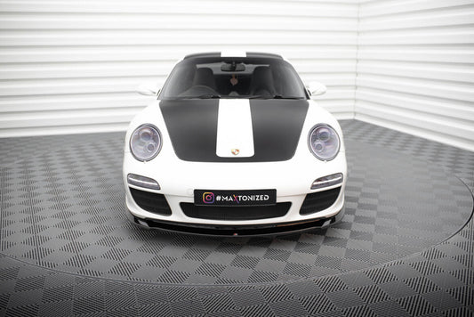 Frontlippe V.1 passend für Porsche 911 Carrera 997 FL schwarz Hochglanz
