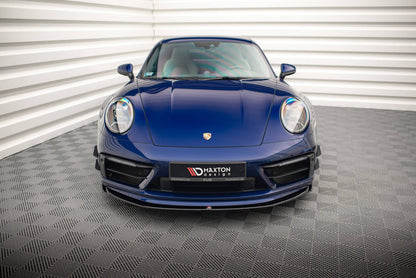 Frontlippe V.1 passend für Porsche 911 Carrera Aero / Carrera GTS 992 schwarz Hochglanz
