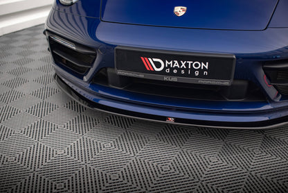 Frontlippe V.1 passend für Porsche 911 Carrera Aero / Carrera GTS 992 schwarz Hochglanz