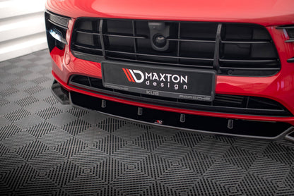 Frontlippe V.1 passend für Porsche Macan GTS / Sport Design Mk1 FL schwarz Hochglanz