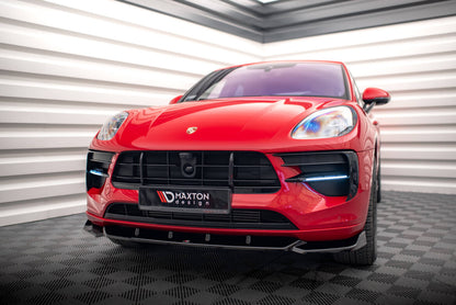 Frontlippe V.1 passend für Porsche Macan GTS / Sport Design Mk1 FL schwarz Hochglanz