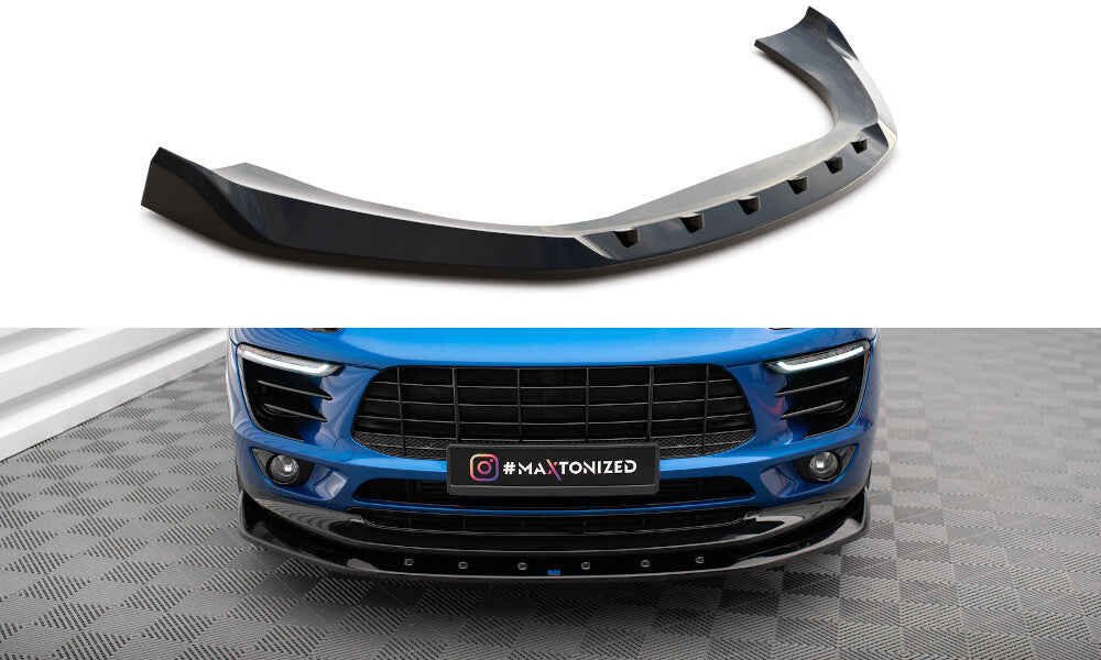 Frontlippe V.1 passend für Porsche Macan Mk1 schwarz Hochglanz