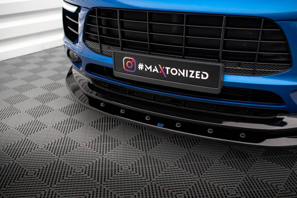 Frontlippe V.1 passend für Porsche Macan Mk1 schwarz Hochglanz