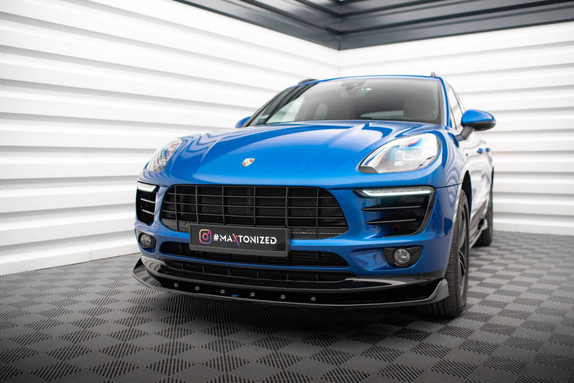 Frontlippe V.1 passend für Porsche Macan Mk1 schwarz Hochglanz