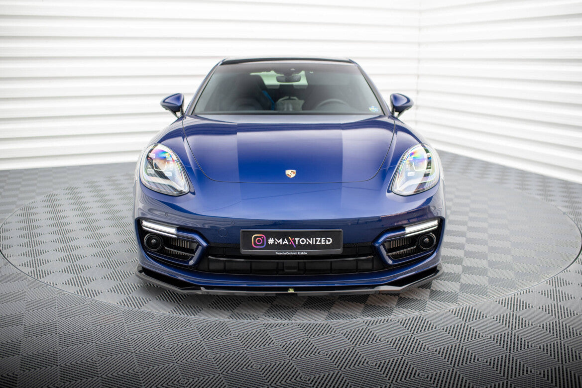 Frontlippe V.1 passend für Porsche Panamera E-Hybrid 971 FL schwarz Hochglanz