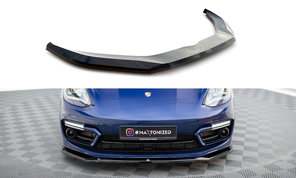 Frontlippe V.1 passend für Porsche Panamera E-Hybrid 971 FL schwarz Hochglanz