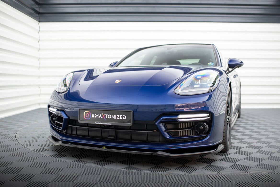 Frontlippe V.1 passend für Porsche Panamera E-Hybrid 971 FL schwarz Hochglanz