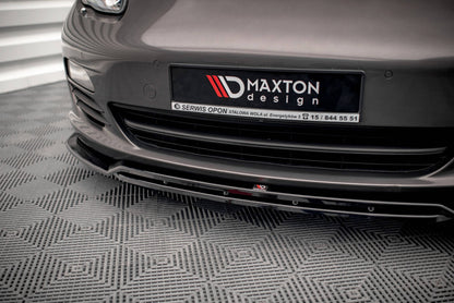 Frontlippe V.1 passend für Porsche Panamera / Panamera Diesel 970 schwarz Hochglanz
