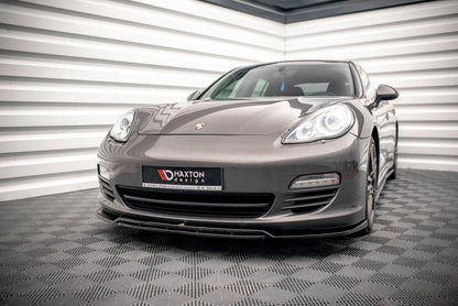 Frontlippe V.1 passend für Porsche Panamera / Panamera Diesel 970 schwarz Hochglanz
