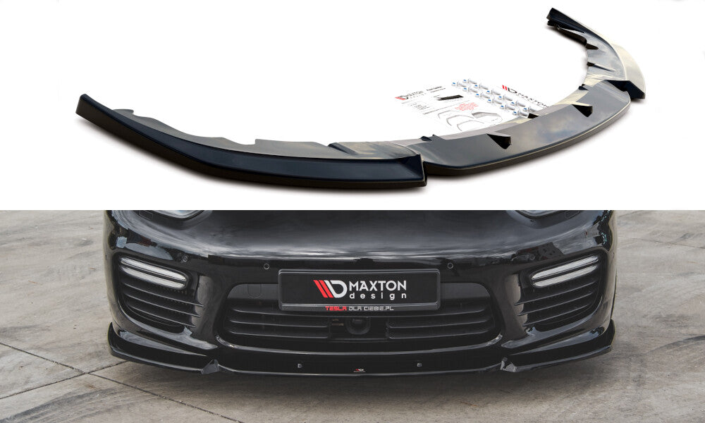 Frontlippe V.1 passend für Porsche Panamera Turbo 970 FL schwarz Hochglanz