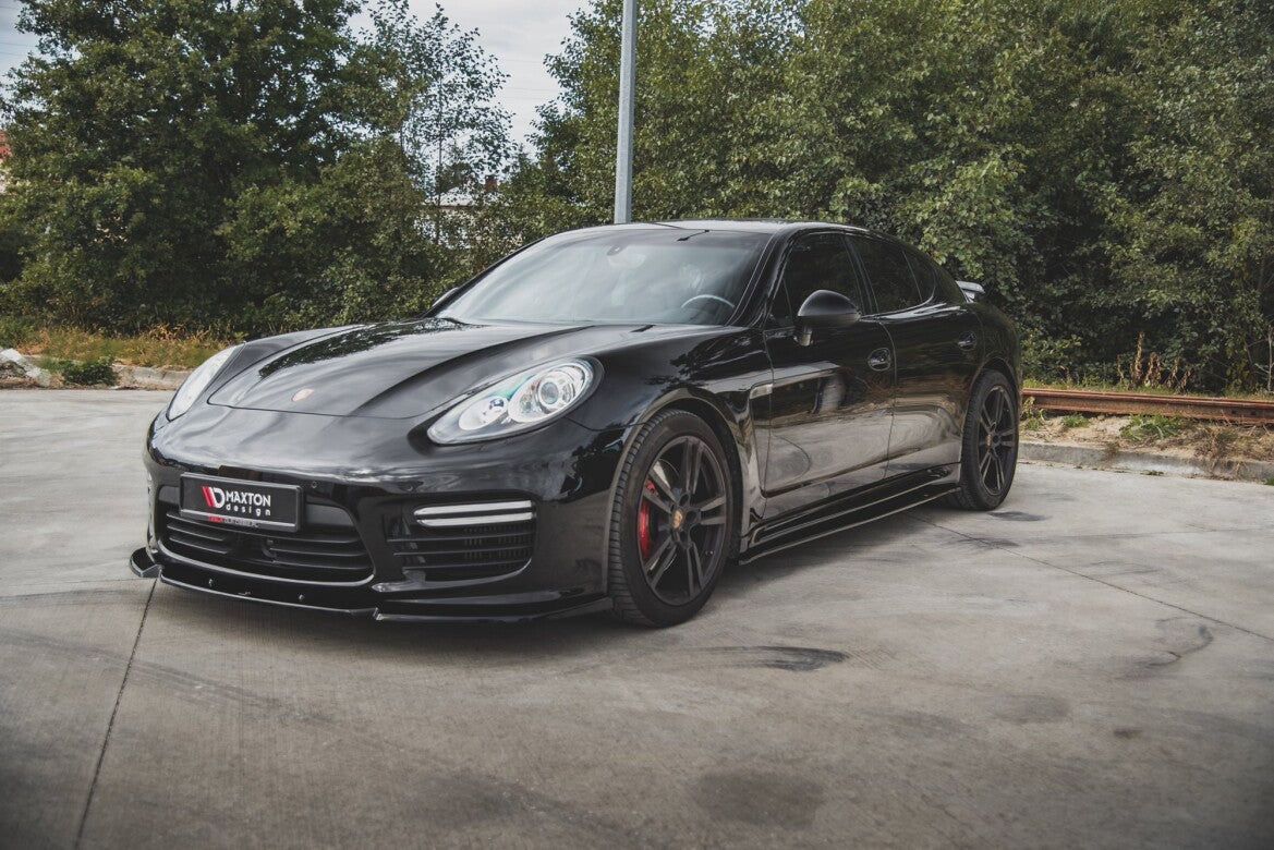Frontlippe V.1 passend für Porsche Panamera Turbo 970 FL schwarz Hochglanz
