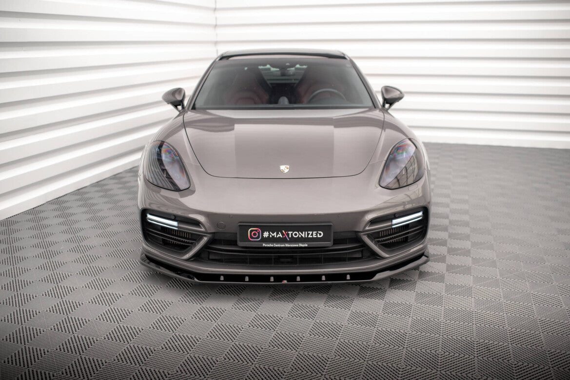 Frontlippe V.1 passend für Porsche Panamera Turbo S E-Hybrid schwarz Hochglanz
