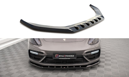 Frontlippe V.1 passend für Porsche Panamera Turbo S E-Hybrid schwarz Hochglanz