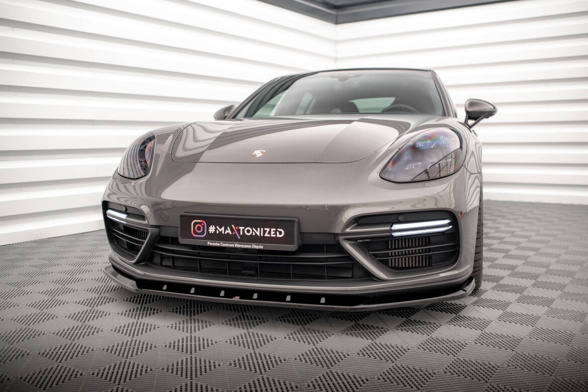 Frontlippe V.1 passend für Porsche Panamera Turbo S E-Hybrid schwarz Hochglanz