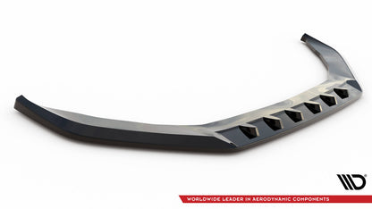 Frontlippe V.1 passend für Porsche Panamera Turbo S E-Hybrid schwarz Hochglanz