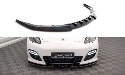 Frontlippe V.1 passend für Porsche Panamera Turbo Sport Design Package 970 schwarz Hochglanz