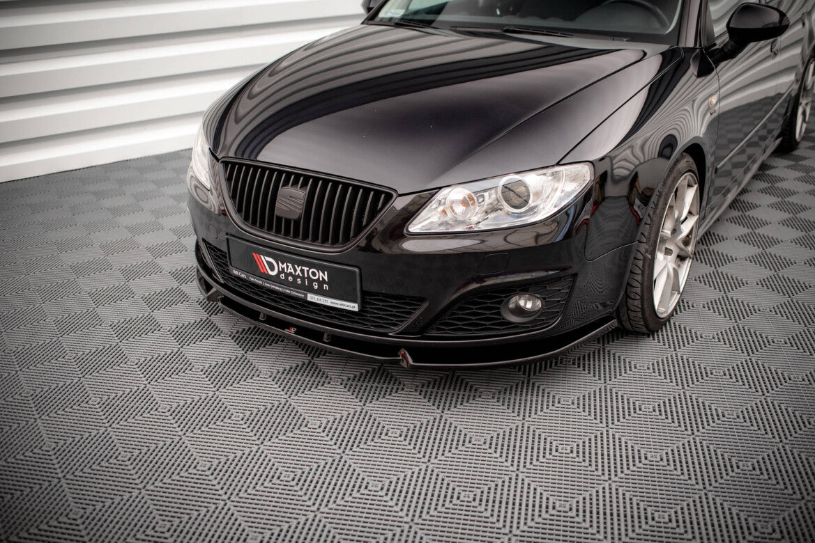 Frontlippe V.1 passend für Seat Exeo schwarz Hochglanz