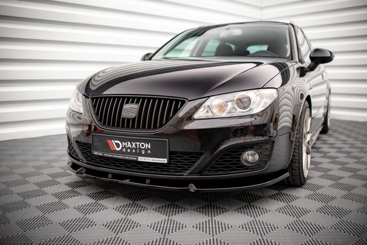 Frontlippe V.1 passend für Seat Exeo schwarz Hochglanz