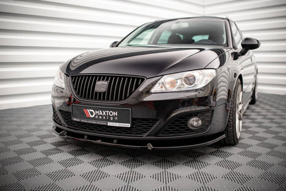 Frontlippe V.1 passend für Seat Exeo schwarz Hochglanz