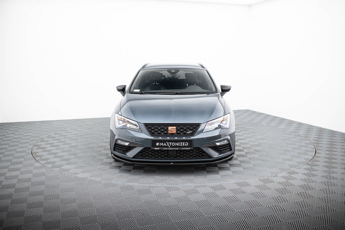 Frontlippe V.1 passend für Seat Leon CUPRA / FR Mk3 FL schwarz Hochglanz