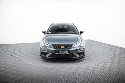 Frontlippe V.1 passend für Seat Leon CUPRA / FR Mk3 FL schwarz Hochglanz