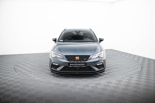 Frontlippe V.1 passend für Seat Leon CUPRA / FR Mk3 FL schwarz Hochglanz