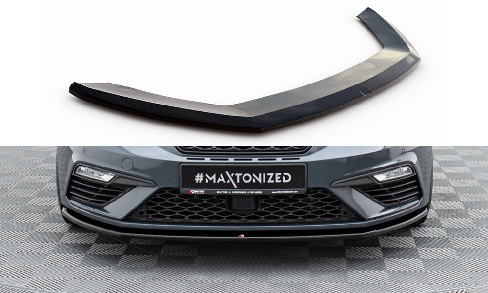 Frontlippe V.1 passend für Seat Leon CUPRA / FR Mk3 FL schwarz Hochglanz