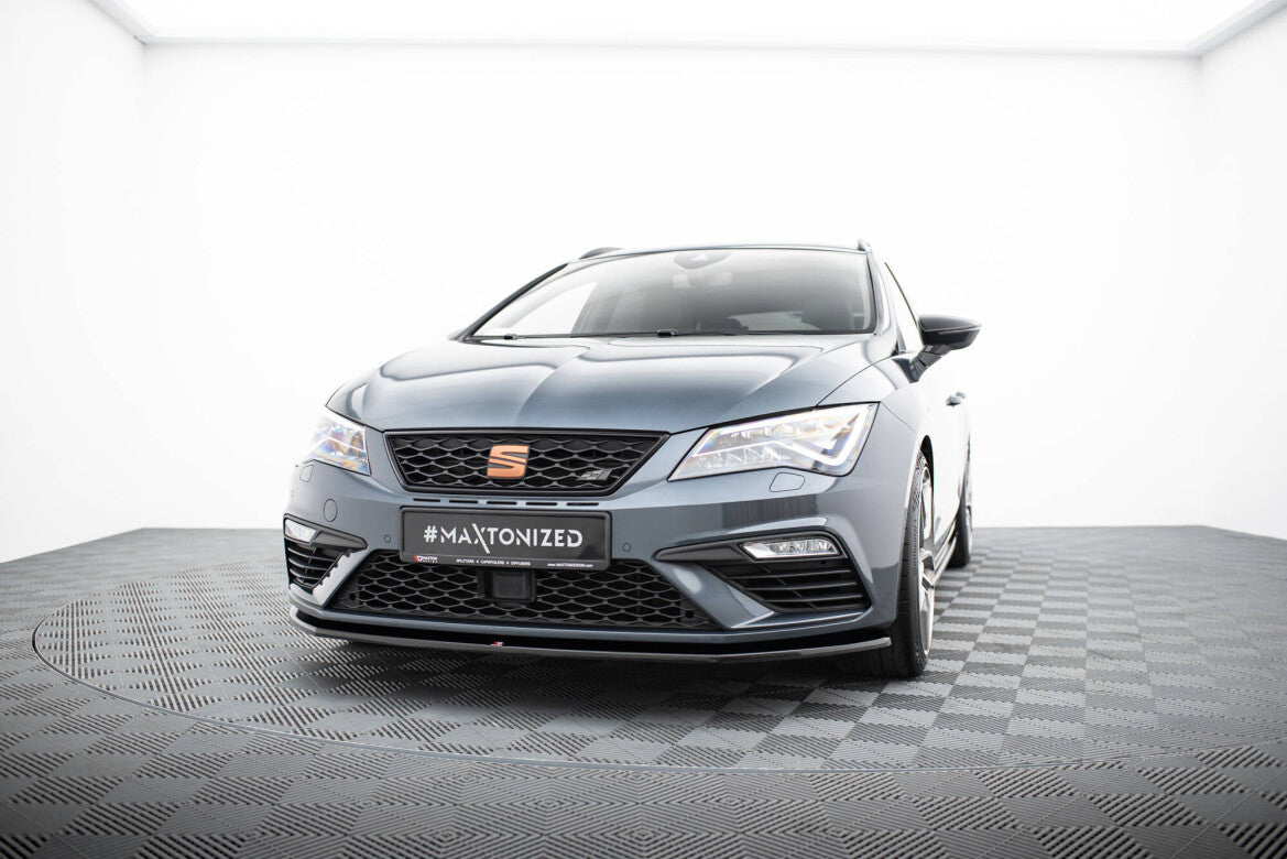 Frontlippe V.1 passend für Seat Leon CUPRA / FR Mk3 FL schwarz Hochglanz