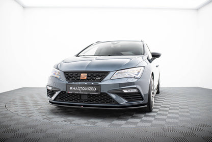 Frontlippe V.1 passend für Seat Leon CUPRA / FR Mk3 FL schwarz Hochglanz