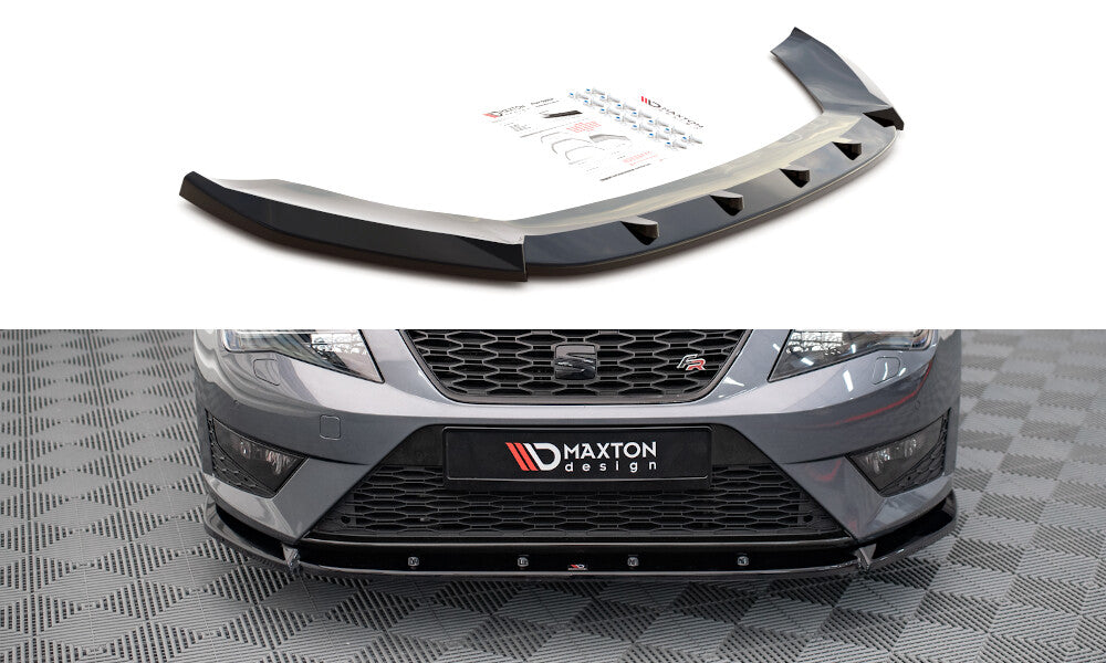 Frontlippe V.1 passend für Seat Leon FR / CUPRA Mk3 schwarz Hochglanz