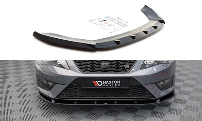 Frontlippe V.1 passend für Seat Leon FR / CUPRA Mk3 schwarz Hochglanz