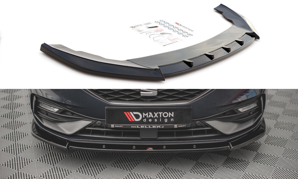 Frontlippe V.1 passend für Seat Leon FR Mk4 schwarz Hochglanz