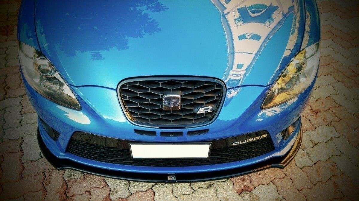 Frontlippe V.1 passend für Seat Leon MK2 CUPRA FR FL schwarz Hochglanz