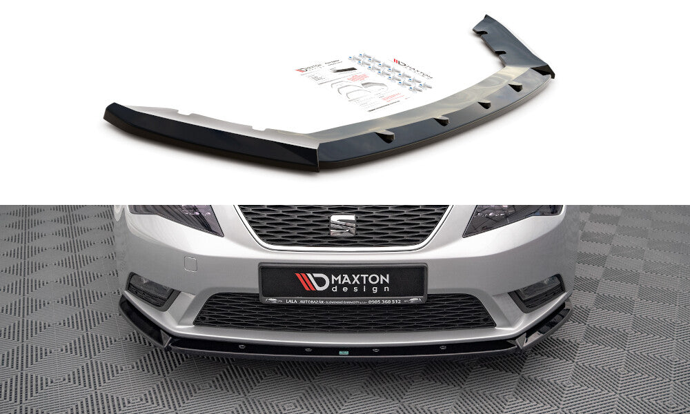 Frontlippe V.1 passend für Seat Leon Mk3 schwarz Hochglanz