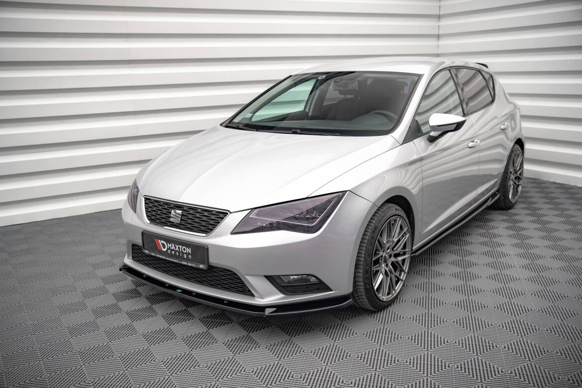 Frontlippe V.1 passend für Seat Leon Mk3 schwarz Hochglanz