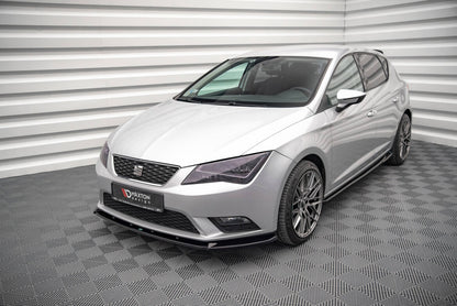 Frontlippe V.1 passend für Seat Leon Mk3 schwarz Hochglanz