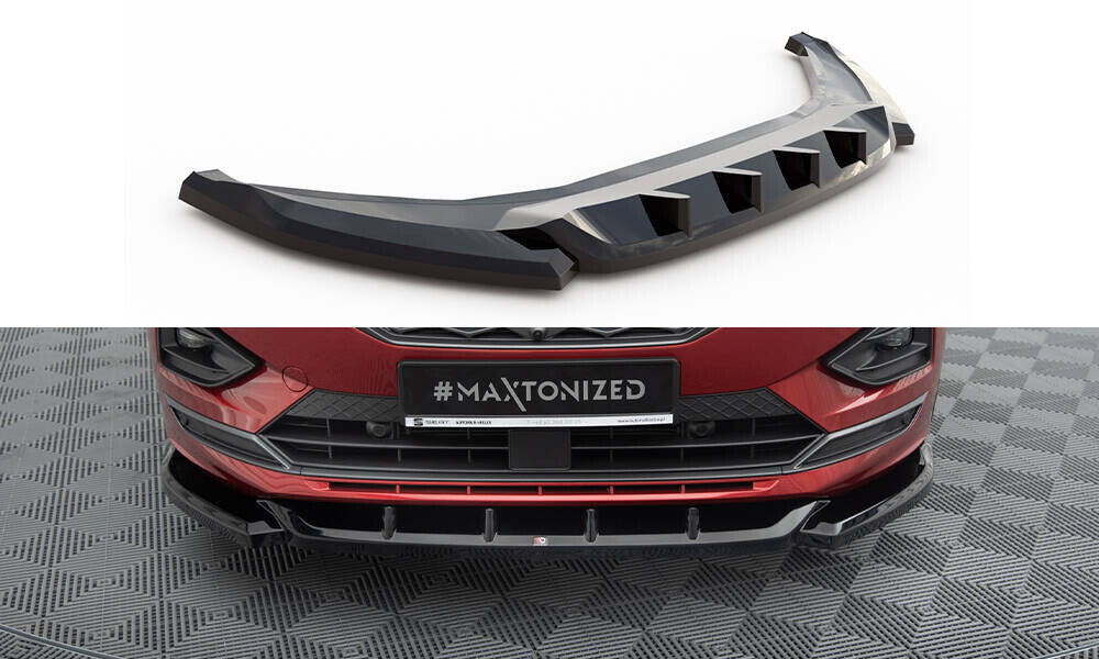 Frontlippe V.1 passend für Seat Tarraco FR Mk1 schwarz Hochglanz