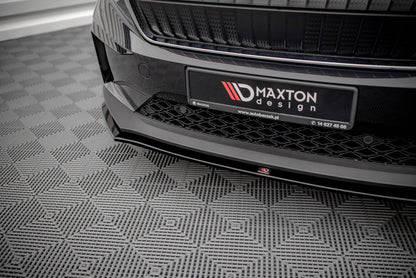 Frontlippe V.1 passend für Skoda Enyaq iV schwarz Hochglanz