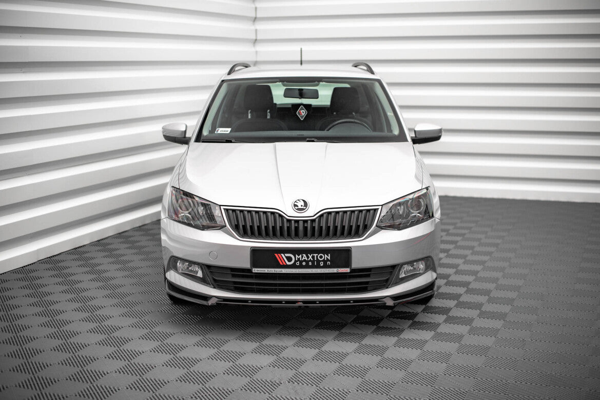 Frontlippe V.1 passend für Skoda Fabia Mk3 schwarz Hochglanz