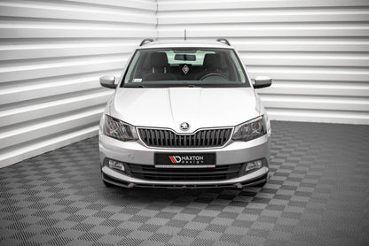 Frontlippe V.1 passend für Skoda Fabia Mk3 schwarz Hochglanz
