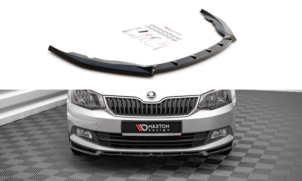 Frontlippe V.1 passend für Skoda Fabia Mk3 schwarz Hochglanz