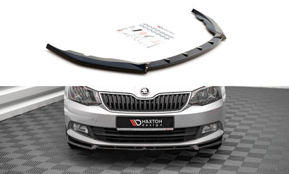 Frontlippe V.1 passend für Skoda Fabia Mk3 schwarz Hochglanz