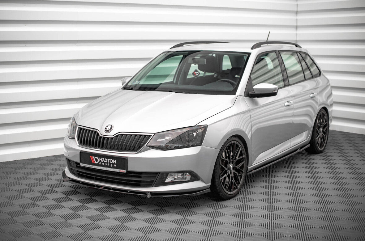 Frontlippe V.1 passend für Skoda Fabia Mk3 schwarz Hochglanz