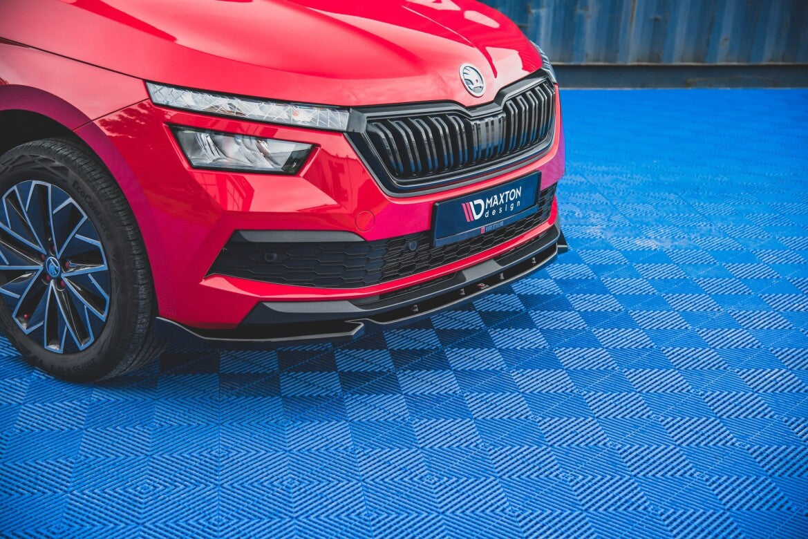 Frontlippe V.1 passend für Skoda Kamiq Mk1 schwarz Hochglanz